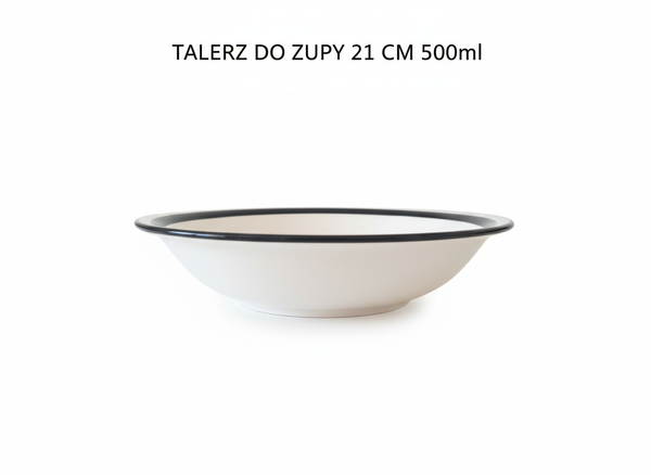 TALERZ DO ZUPY OBIADOWY ŚNIADANIOWY 500ML CERAMIKA Ø 21 CM DO SERWOWANIA