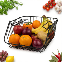 KOSZYK METALOWY PIĘTROWY CZARNY NA WARZYWA OWOCE