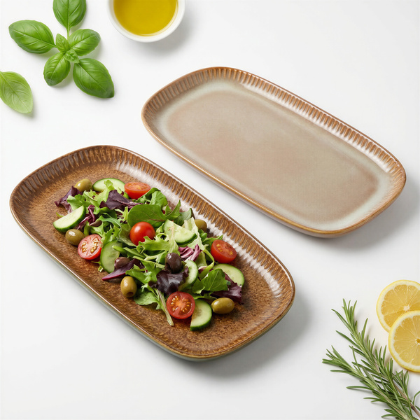 PÓŁMISEK SALATERKA TALERZ DO SUSHI SAŁATKOWY PROSTOKĄTNY CERAMICZNY 30 cm