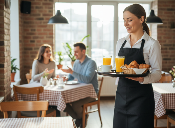 TACA KELNERSKA KUCHENNA ANTYPOSLIZGOWA CZARNA 41 cm DO SERWOWANIA PODAWANIA