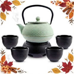 ZAPARZACZ ŻELIWNY 0,8 CZAJNIK 4x CZARKI DO HERBATY