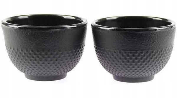 CZARKI ŻELIWNE 2 SZT ZESTAW ŻELIWNY DO HERBATY