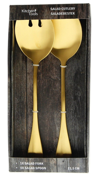 ŁYŻKI ŁYŻKA DO SAŁATEK ZESTAW IMITACJA ZŁOTA
