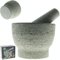 MOŹDZIERZ KUCHENNY Z TŁUCZKIEM SOLIDNY KAMIENNY GRANITOWY 14,5 cm MASYWNY