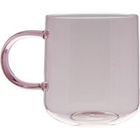 SZKLANKA SZKLANA KUBEK DO KAWY I HERBATY 310 ml. 8,7 cm RÓŻOWA