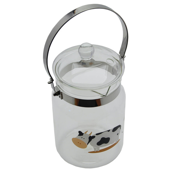 DZBANEK NA MLEKO MLECZNIK 1L SZKLANA KANKA KRÓWKA