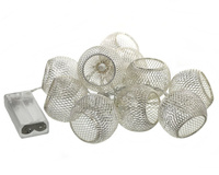 LEDOWE LAMPKI KULE LED 10 DIOD COTTON METALOWE