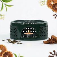PODGRZEWACZ CERAMICZNY DO DZBNAKA CZAJNIKA NA ŚWIECZKĘ TEA LIGHT ZIELONY