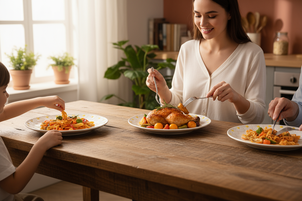 TALERZ OBIADOWY DO SERWOWANIA DAŃ DUŻY 26 CM BIAŁY CERAMIKA DAISY LINE