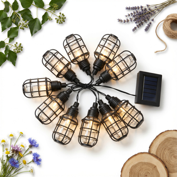 LAMPKI SOLARNE LED ZEWNĘTRZNE OGRODOWE ŁAŃCUCH