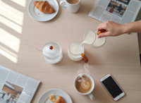 MLECZNIK CUKIERNICZKA ZESTAW CUKIERNICA POJEMNIK NA CUKIER DZBANUSZEK MLEKO