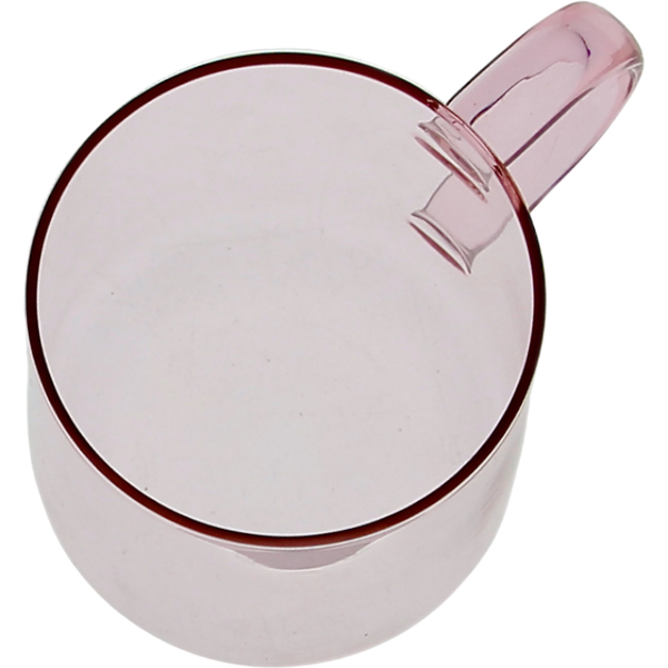 SZKLANKA SZKLANA KUBEK DO KAWY I HERBATY 310 ml. 8,7 cm RÓŻOWA