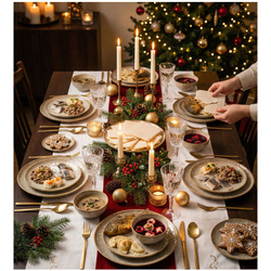 SERWIS OBIADOWY KOMPLET TALERZY 18EL. ZASTAWA OBIADOWA ZESTAW NA 6 OSÓB