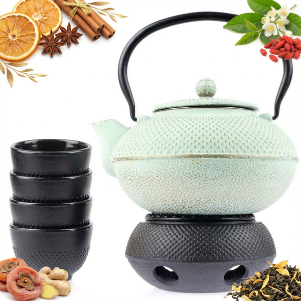 ZAPARZACZ CZAJNIK CZARKI ŻELIWNE DO HERBATY