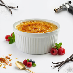 Ceramiczna MISECZKA do CREME BRULLE 10 cm biała OMBRES