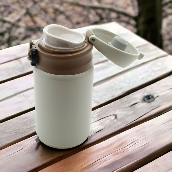 TERMOS KUBEK TERMICZNY PODRÓŻNY STALOWY 300ml BUTELKA DO WODY CIEPŁEJ MLEKA