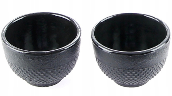 CZARKI ŻELIWNE 2 SZT ZESTAW ŻELIWNY DO HERBATY