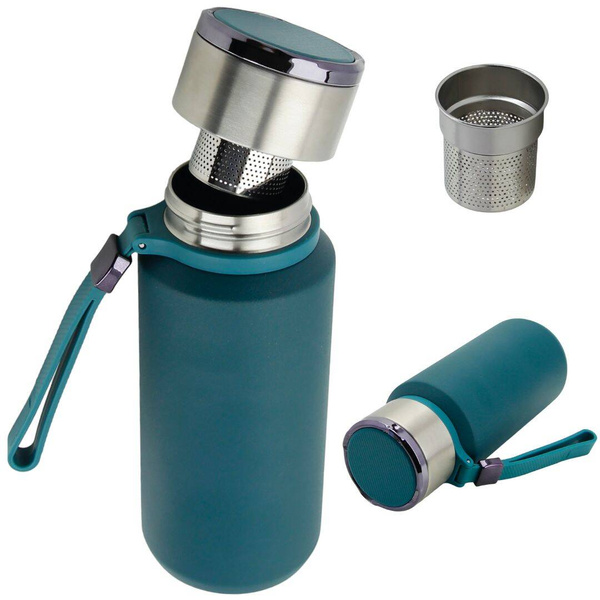 TERMOS KUBEK TERMICZNY PODRÓŻNY STALOWY 650 ml DO KAWY HERBATY WODY +SITKO