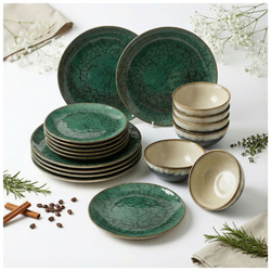 SERWIS OBIADOWY KOMPLET TALERZY 18EL. ZASTAWA OBIADOWA ZESTAW NA 6 OSÓB