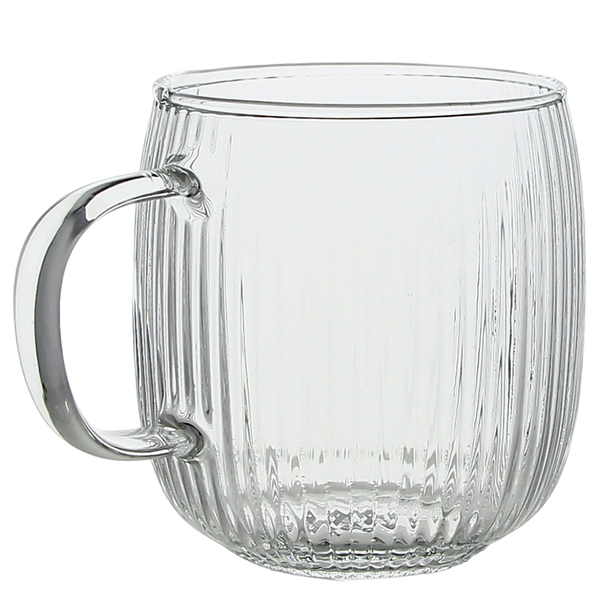 SZKLANKA KUBEK SZKLANY DO KAWY I HERBATY 333 ml 8,9 cm PRZEZROCZYSTY