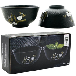 CZARKI ŻELIWNE 2 FILIŻANKI ZESTAW ŻELIWNY DO HERBATY 100ml EMALIOWANE