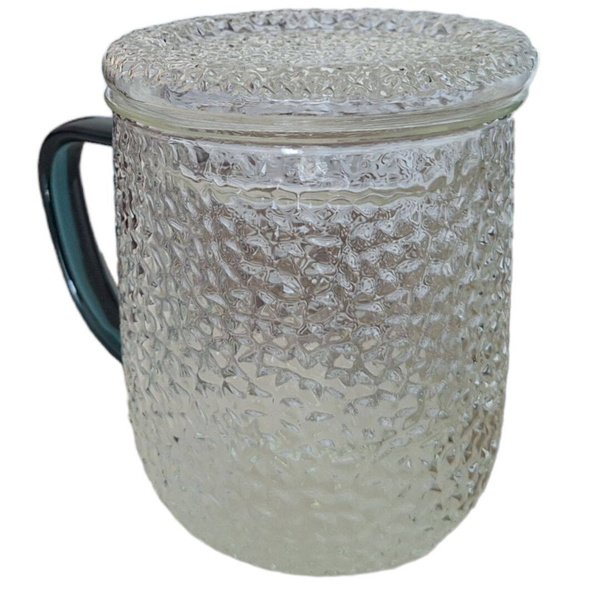 KUBEK SZKLANKA TERMICZNA Z ZAPARZACZEM SZKLNE SITKO DO HERBATY I ZIÓŁ 0,4L