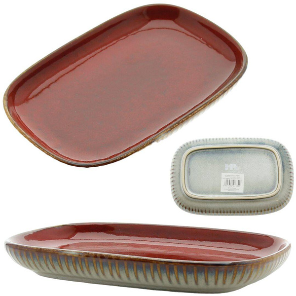 PÓŁMISEK SALATERKA PATERA TALERZ SAŁATKOWY PROSTOKĄTNY CERAMICZNY 20 cm