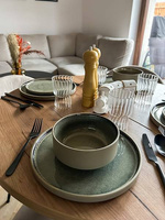 SERWIS OBIADOWY ŚNIADANIOWY 18el  ZESTAW TALERZY DLA 6 OSÓB STACK GREY