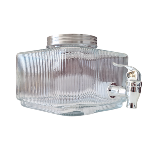 SŁÓJ Z KRANIKIEM DO LODÓWKI SŁOIK 3 L SZKLANY Z KRANEM NA WODĘ LEMONIADĘ