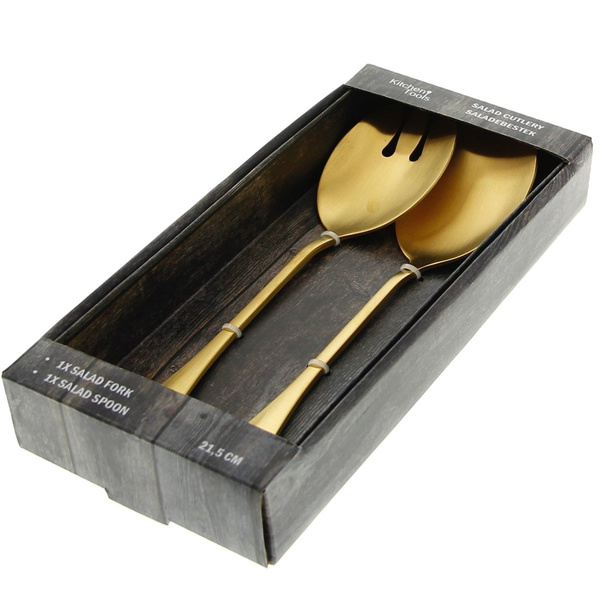 ŁYŻKI ŁYŻKA DO SAŁATEK ZESTAW IMITACJA ZŁOTA