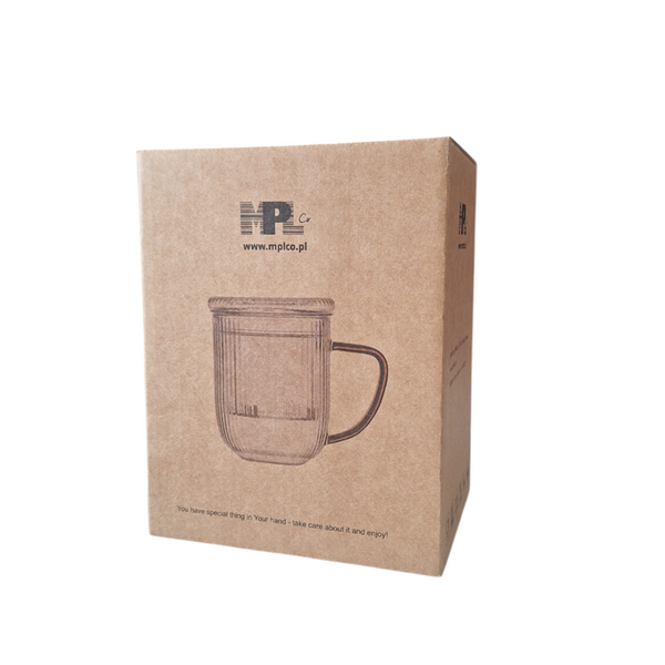 SZKLANKA KUBEK TERMICZNY 0,4L ZAPARZACZ SZKLANY DO PARZENIA HERBATY I ZIÓŁ