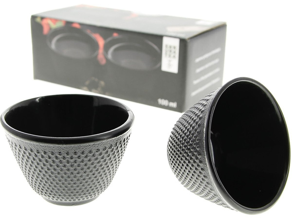 CZARKI ŻELIWNE 4x FILIŻANKI DO HERBATY KOMPLET