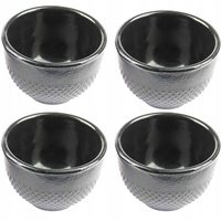 CZARKI ŻELIWNE 4 SZT ZESTAW ŻELIWNY DO HERBATY