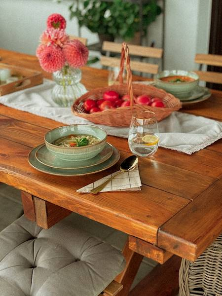 SERWIS OBIADOWY ŚNIADANIOWY 18el ZESTAW TALERZY DLA 6 OSÓB BROWN MINT