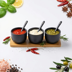 MISECZKI POJEMNIKI DO SOSU DIPÓW 3 szt ZESTAW