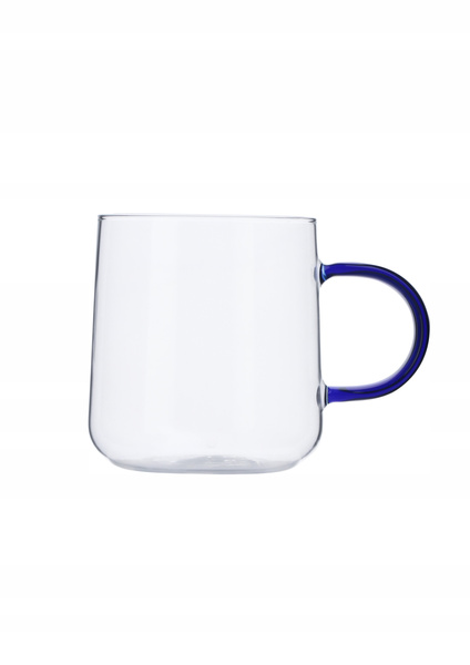 ŻAROODPORNE KUBKI z kolorowymi uszami SZKLANKI 300 ml zestaw 6 sztuk