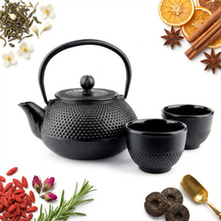 CZAJNIK ŻELIWNY DO HERBATY ZESTAW CZARKI ŻELIWNE