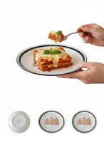 TALERZ OBIADOWY DUŻY Ø26,5CM PŁASKI CERAMIKA PATERA DO SERWOWANIA DAŃ