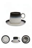 FILIŻANKA CERAMIKA 250 ML Z TALERZYKIEM LUNA LINE