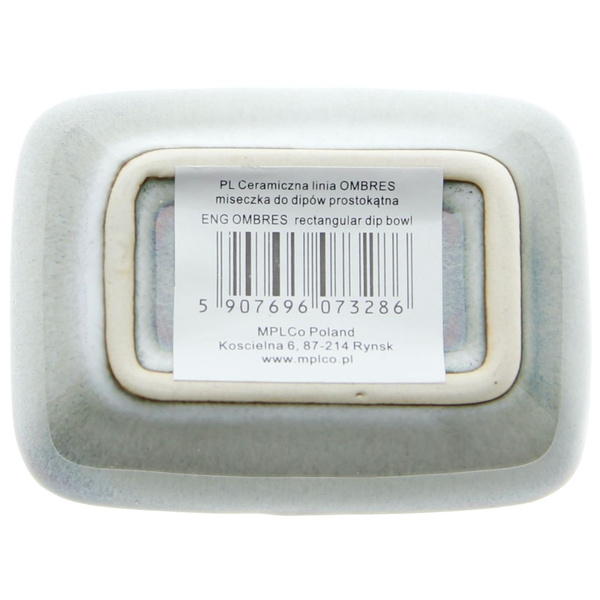 MISECZKA DO SOSU DIPÓW SOSJERKA 30mlPOJEMNIK PROSTOKĄTNA CERAMICZNA OMBRES