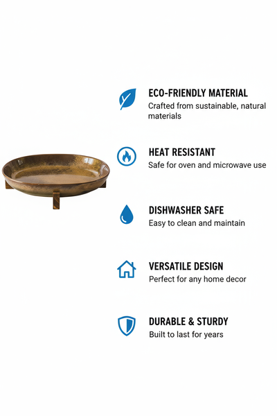 PÓLMISEK PATERA Z DREWNIANĄ POSTAWKĄ CERAMIKA DUŻY UNIKALNY WYGLĄD