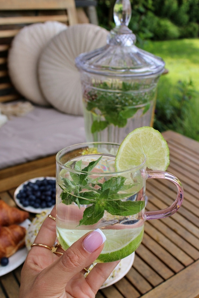 ŻAROODPORNE KUBKI z kolorowymi uszami SZKLANKI 300 ml zestaw 6 sztuk