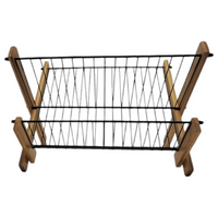 SUSZARKA DO NACZYŃ SKŁADANA DWUPOZIOMOWA STOJĄCA OCIEKACZ BAMBUSOWY