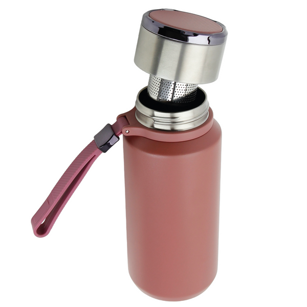 TERMOS KUBEK TERMICZNY PODRÓŻNY STALOWY 650 ml DO KAWY HERBATY WODY +SITKO