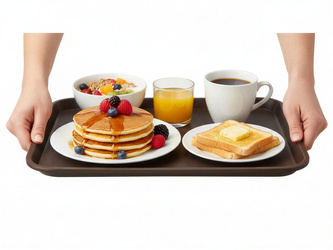 TACA KELNERSKA KUCHENNA ANTYPOŚLIZGOWA BRĄZOWA PROSTOKĄTNA 41,5×30,5×2cm