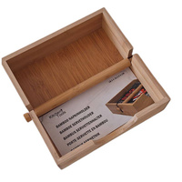 SERWETNIK POJEMNIK NA SERWETKI CHUSTECZNIK STOJAK PUDEŁKO BAMBUSOWE 18,5 cm