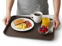 TACA KELNERSKA KUCHENNA ANTYPOŚLIZGOWA BRĄZOWA PROSTOKĄTNA 41,5×30,5×2cm