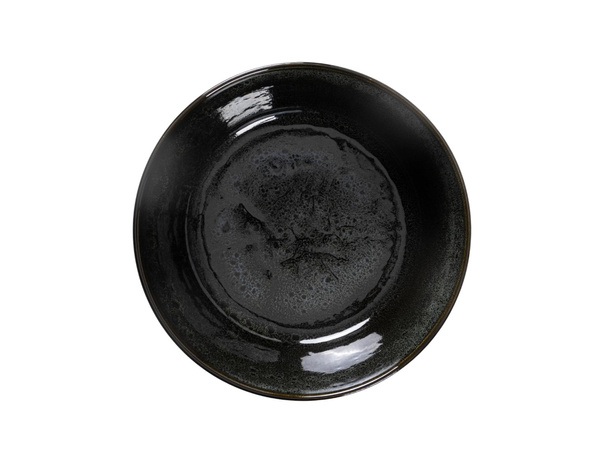 MISKA DUŻA MISA Ø27,5 cm SAŁATKOWA SURÓWKI Z DREWNIANĄ PODSTAWKĄ CERAMIKA