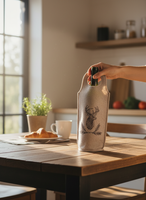 FILCOWA TORBA NA WINO PREZENT JASNY BEŻOWY 35×15×8,5 CM DO BUTELEK