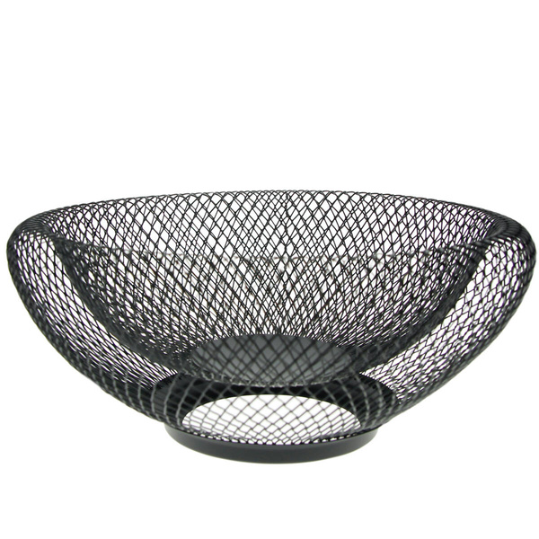 KOSZ NA OWOCE WARZYWA METALOWY KOSZ PATERA MISKA CZARNA OZDOBNA